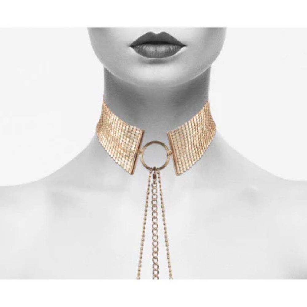 Collar by Bijoux Indiscrets In Gold Mesh
